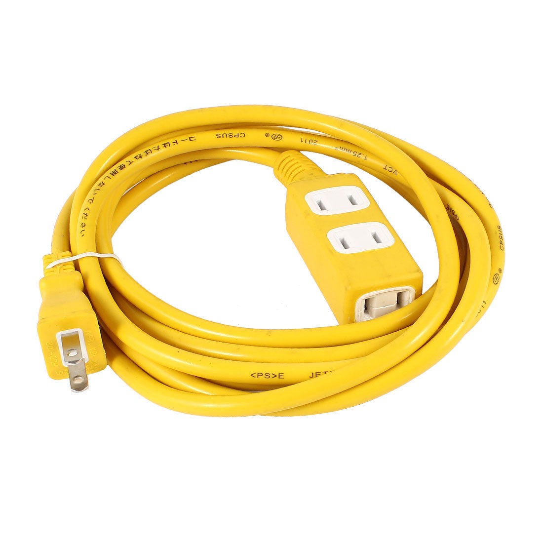 AC125V 15A US Plug Sockets 3 Outlet Electric Adapter Power Strip Cable 10ft