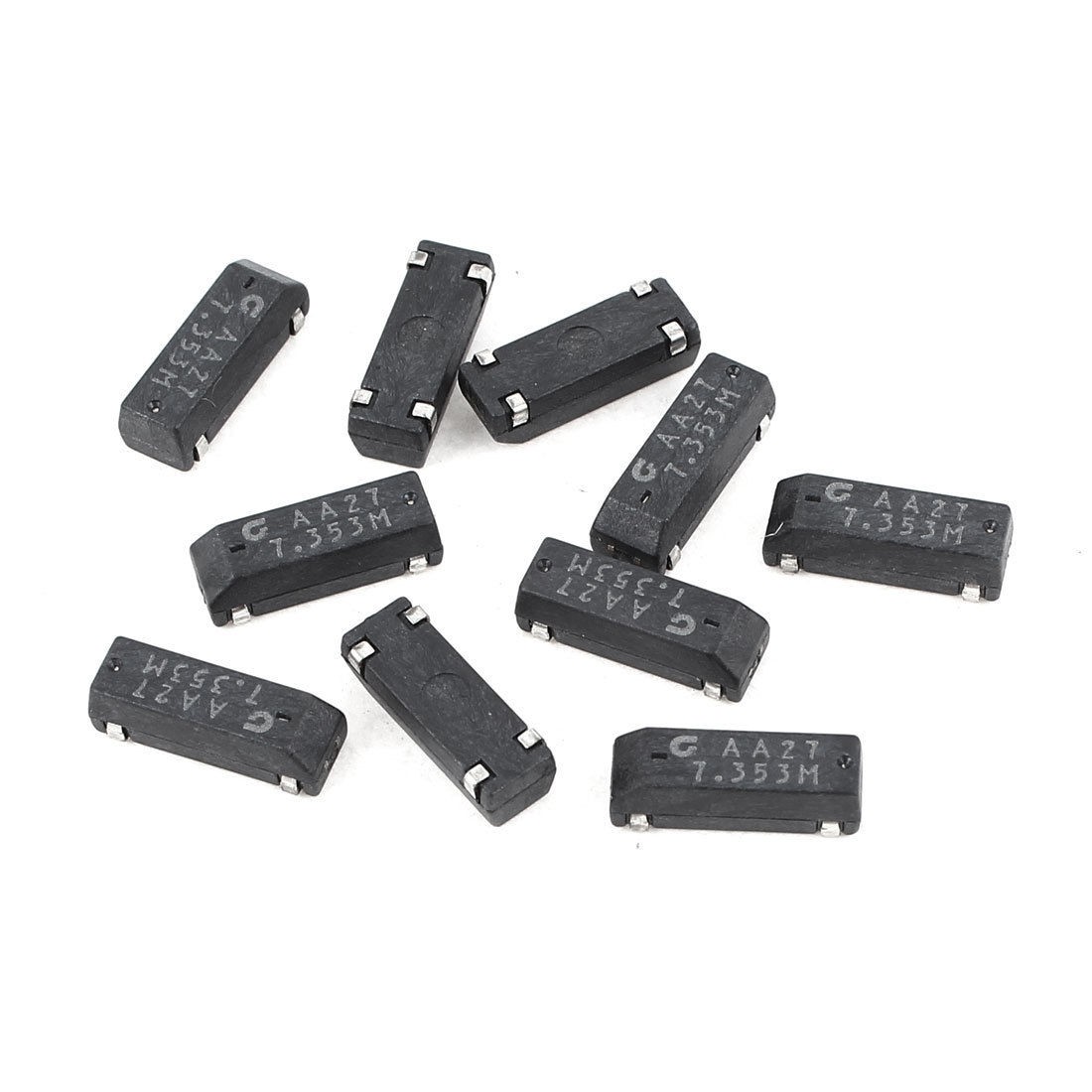 10 Pcs CM309S SMD Type Soldering 4 Pin Crystal Oscillator 7 353MHz Black