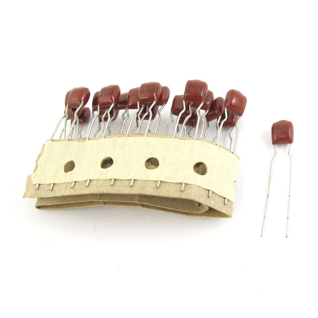 20pcs 2700pF 100V PCB Board Radial Metallized Polyester Film CBB Capacitors