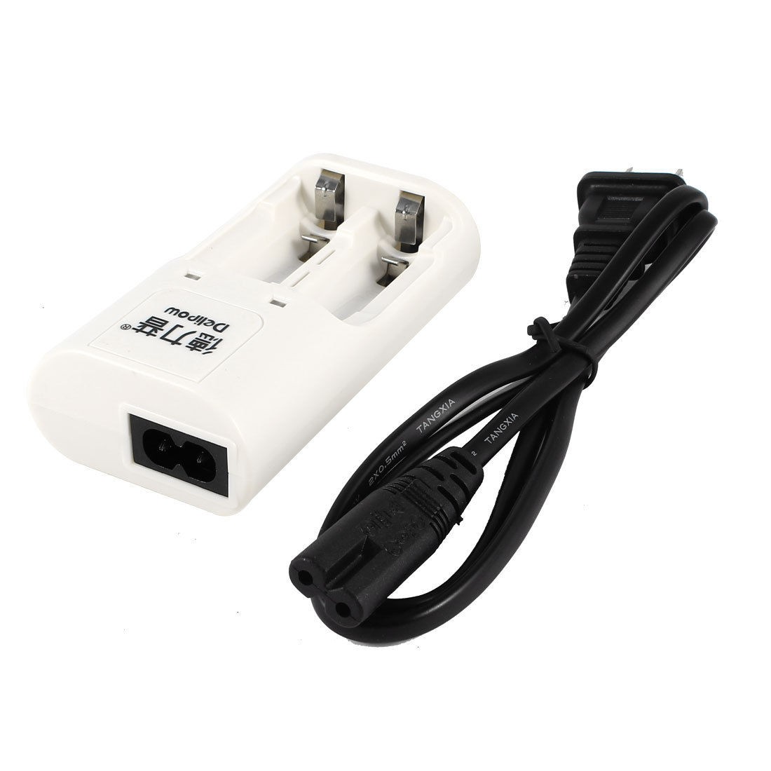 US Plug AC 100 240V Dual AA AAA Rechargeable Ni MH Battery Charger White