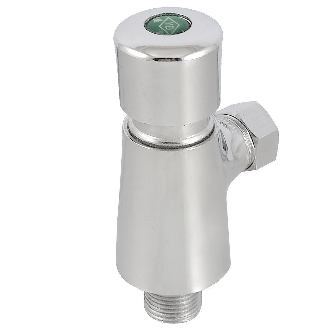 Bathroom Toilet 20mm Male Thread Chrome Finish Button Type Flush Valve