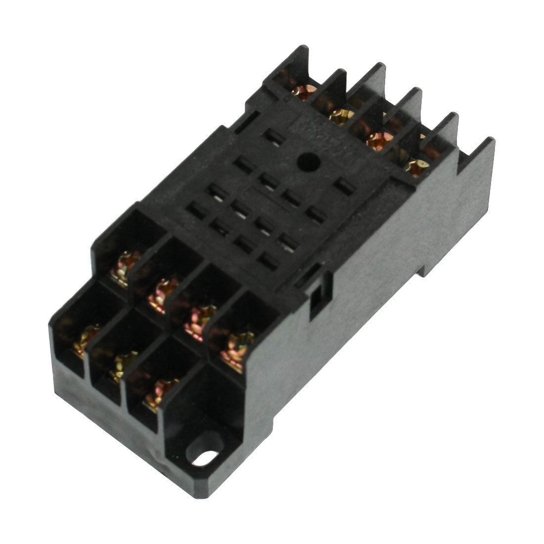 DYF14A DIN Rail Mount 14 Terminals Relay Socket Base Black