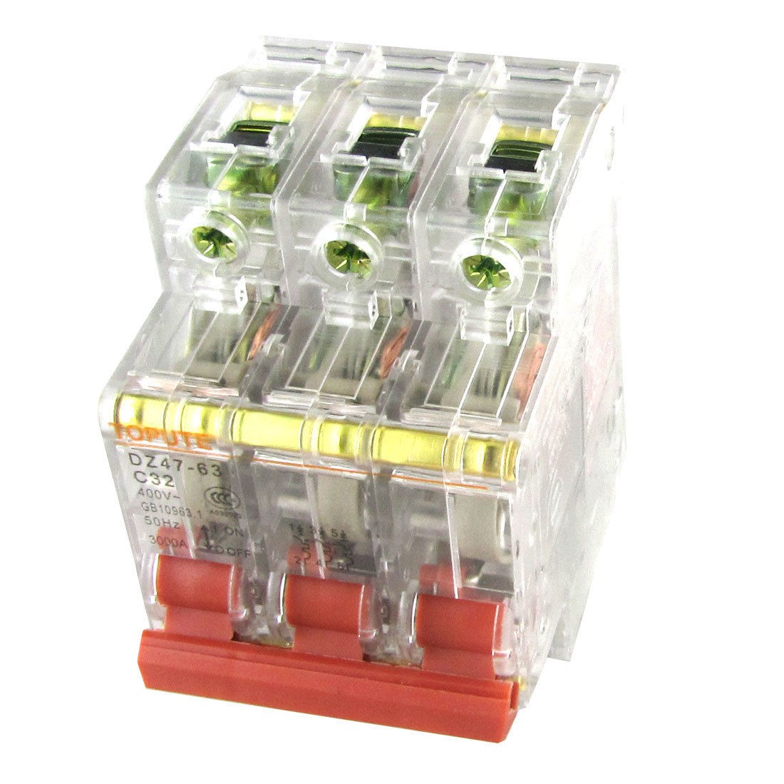 AC 400V 32A 3P Transparent Miniature Mini Circuit Breaker