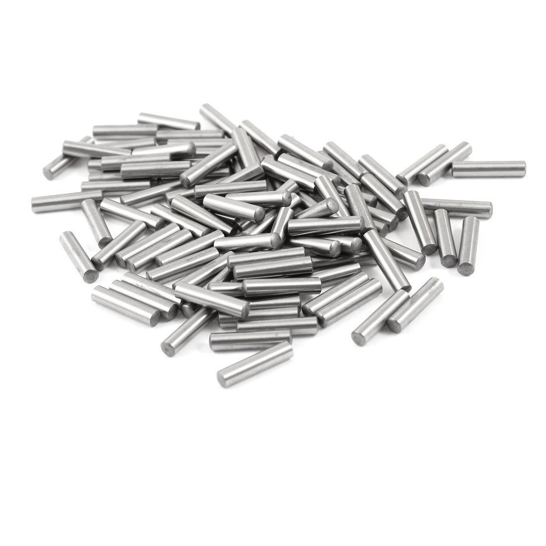 100 Pcs Stainless Steel 3 45mm x 15 8mm Dowel Pins Fasten Elements Silver Tone