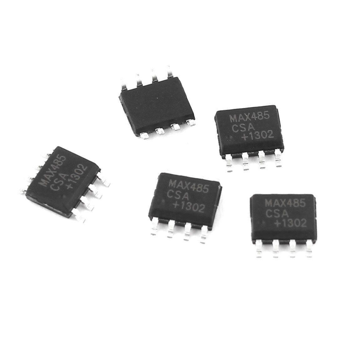 5 Pcs MAX485 SOP 8 Low Power Slew Rate Limited RS 485 RS 422 Transceivers