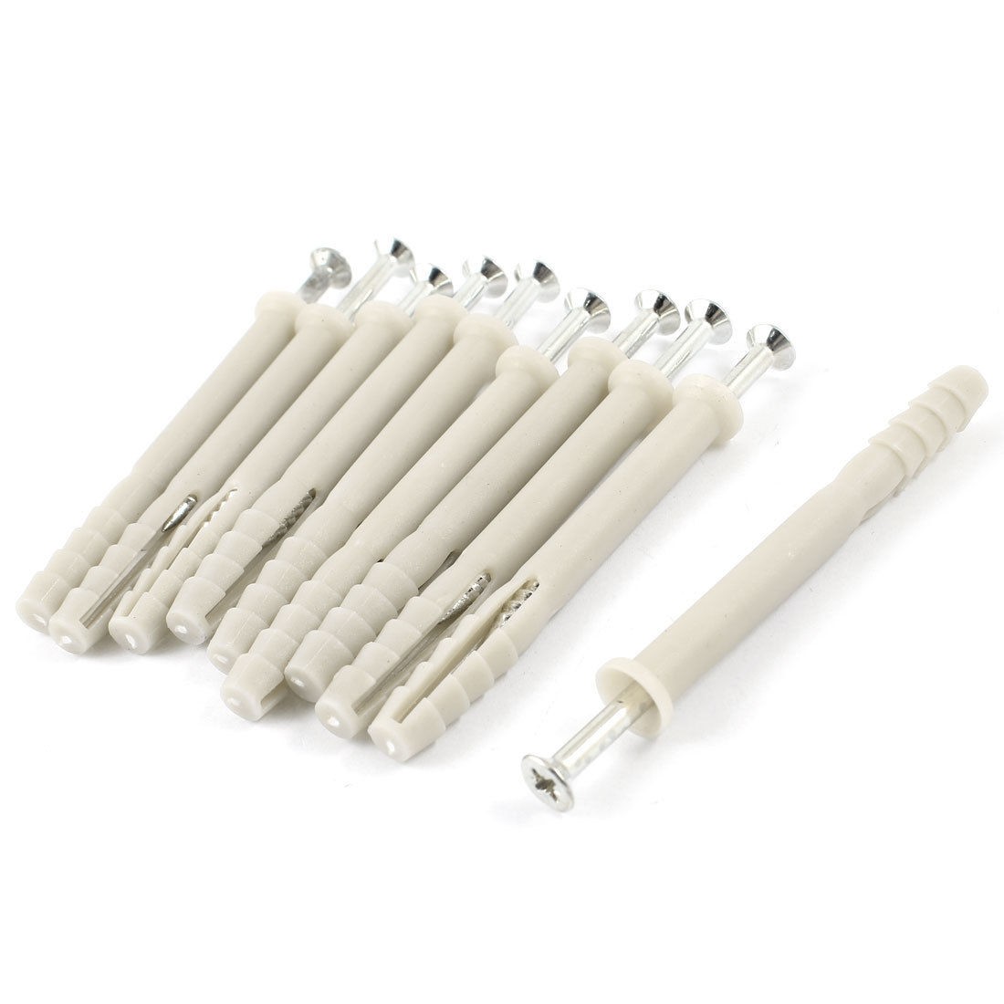 Beadroom Cabinet Closet Gray Plastic Anchor Bolt 3 3 4" Length 10 Pcs