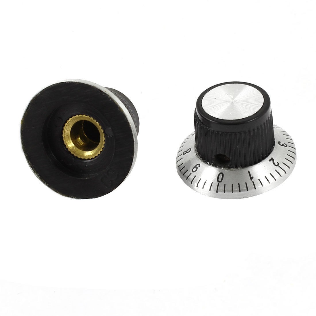 23mmx14mm 6mm Shaft Dia Potentiometer Control Volume Rotary Digital Knob 2 Pcs