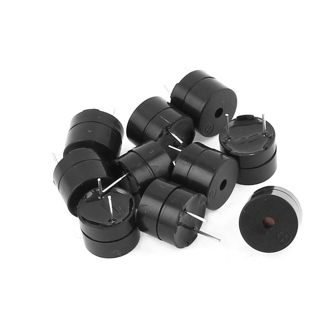 10 Pieces Industrial Electronic Continuous Sound Buzzer Black DC 3V 12mmx9mm