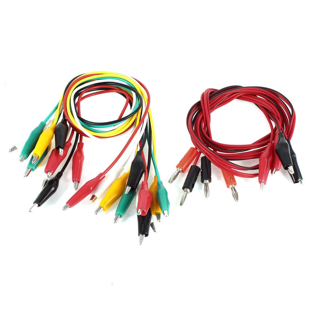 10pcs Alligator Clip Test Lead 1M 2 x Banana Plug to Alligator Clip Cable 50cm