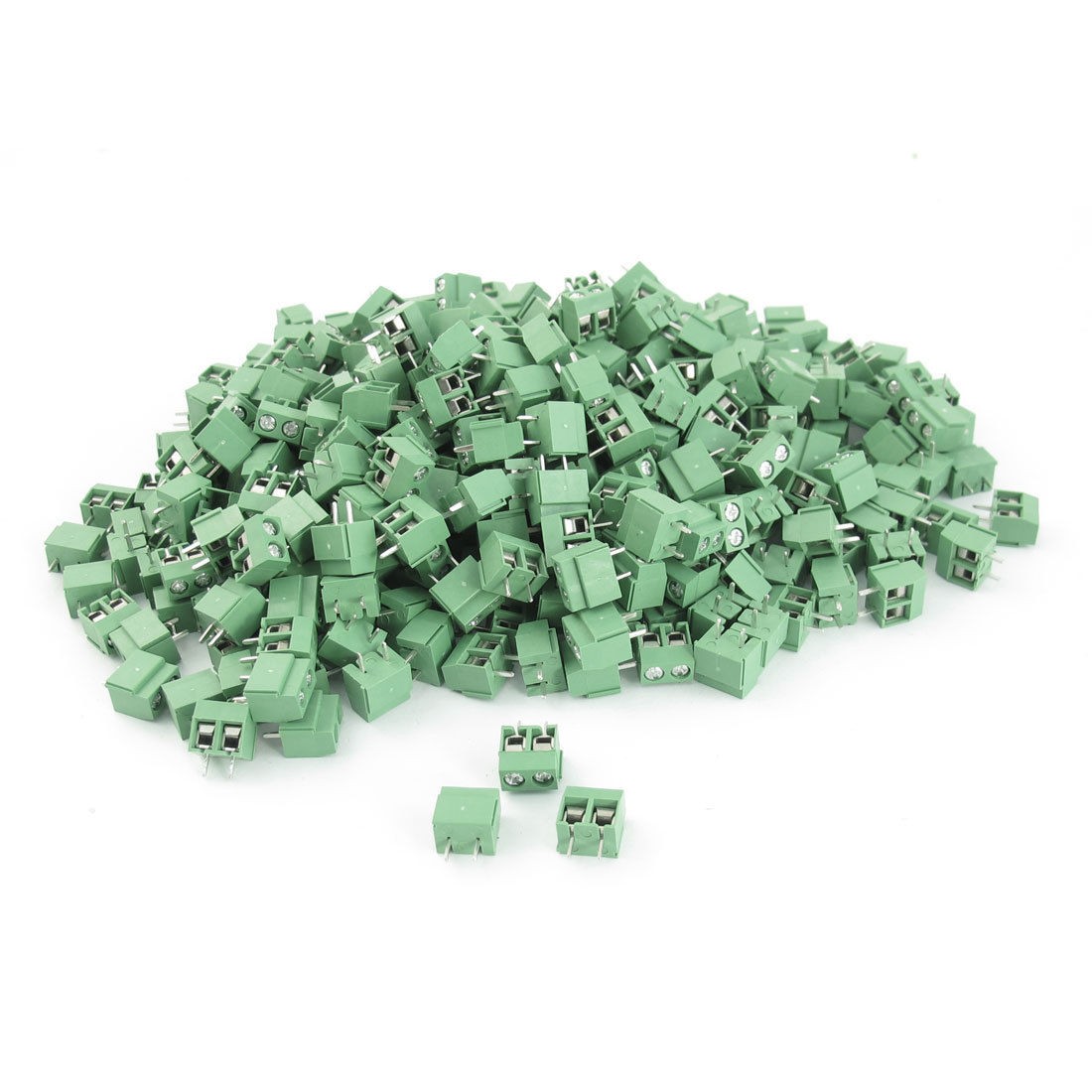 400Pcs 300V 10A 5mm 26-16AWG 2-Pin PCB Surface Mount Screw Terminal Block