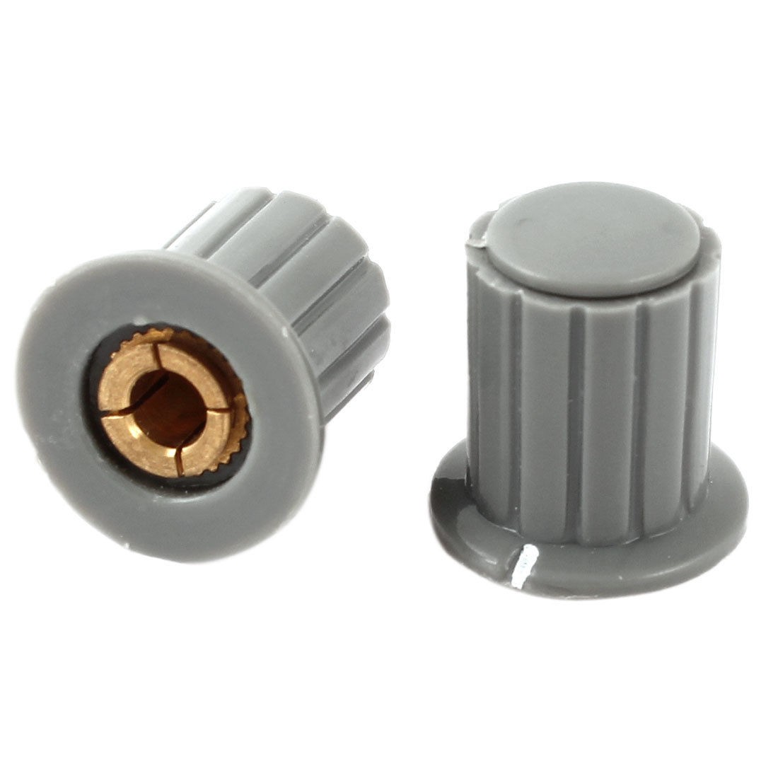 2 Pcs 16x16mm 4mm Shaft Dia Volume Control Plastic Potentiometer Knobs Caps