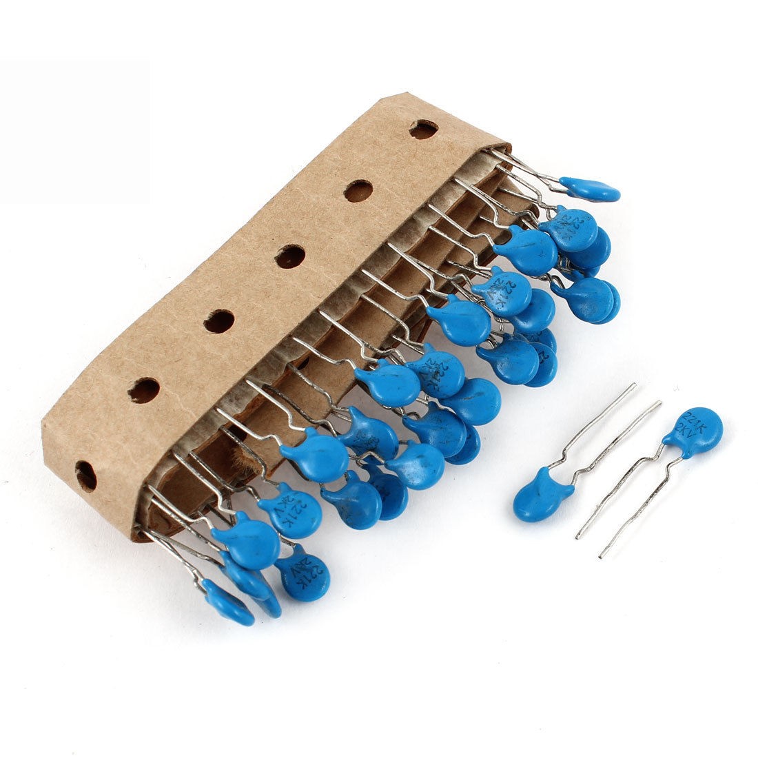 30pcs 221pF Radial Lead DIP Ceramic Disc Capacitors 2000V