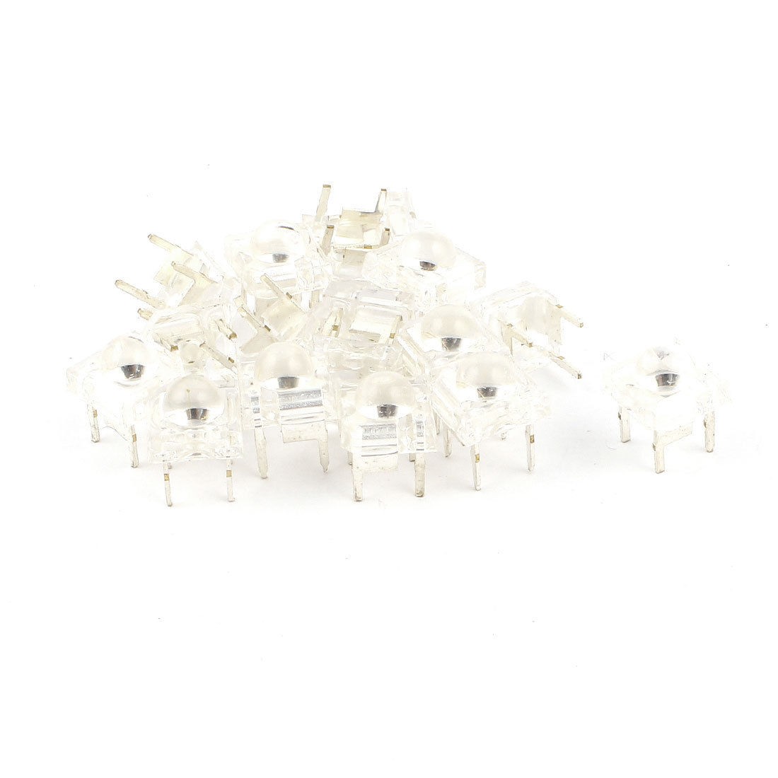 20 Pcs 5mm 4pin Dome Piranha Super Flux LED Bulb Green Light Emitting Diodes