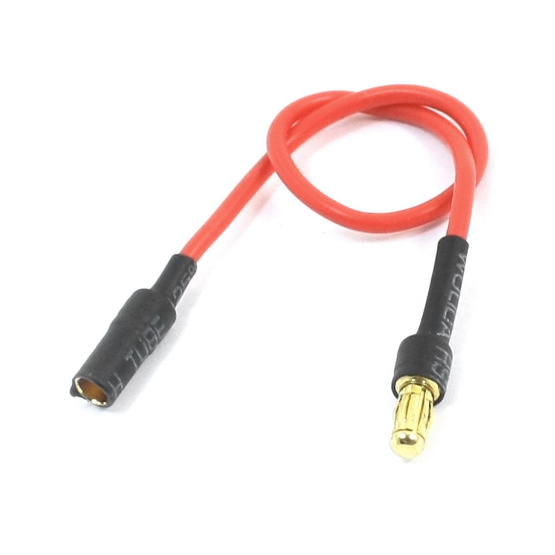 Red 150mm Long 18 AWG Wire Leads Female to Male 4mm Banana Plug Adapter