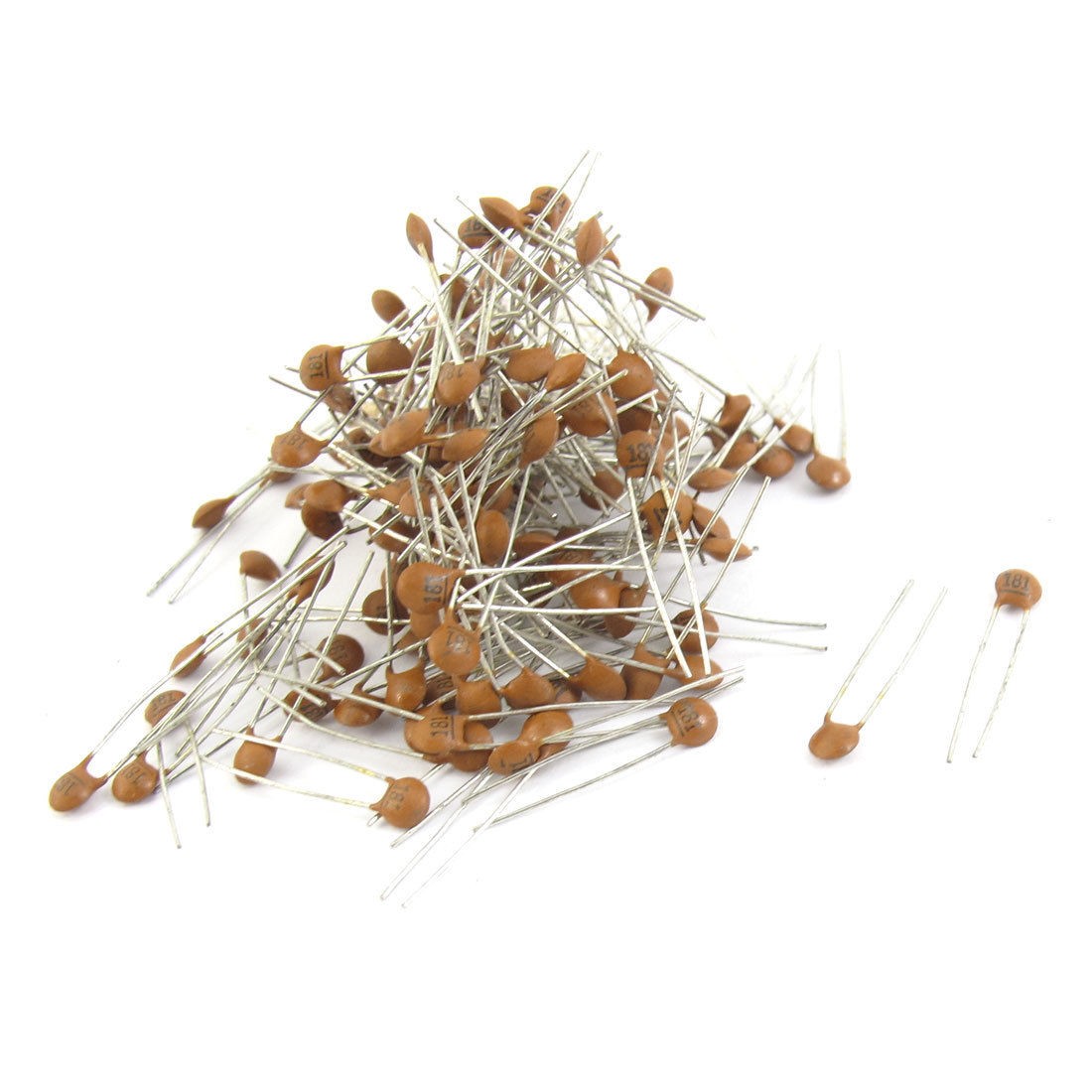 50V 180pF Radial Lead DIP Ceramic Disc Capacitors Replacement Brown 150 Pcs