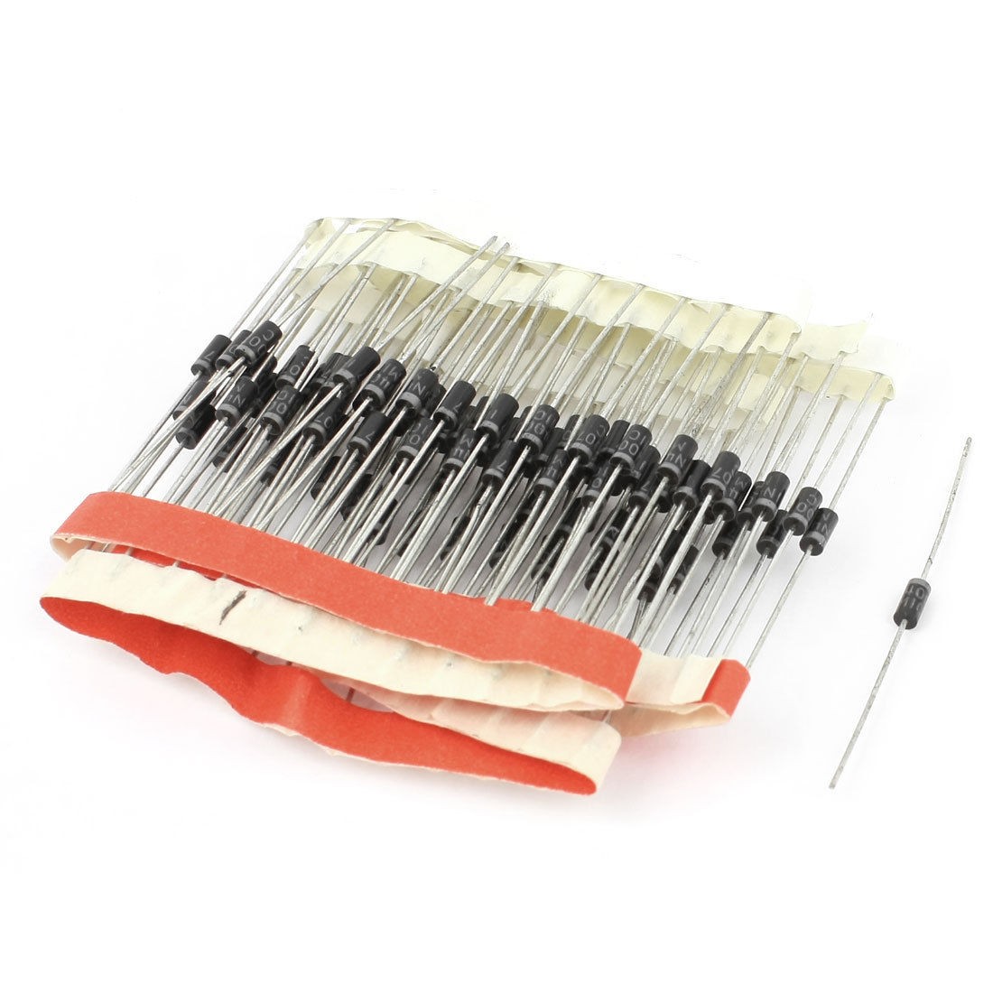 100pcs 1N4007 1A 1000V Volt Axial Lead Rectifier Diode 2 5mmx50mm