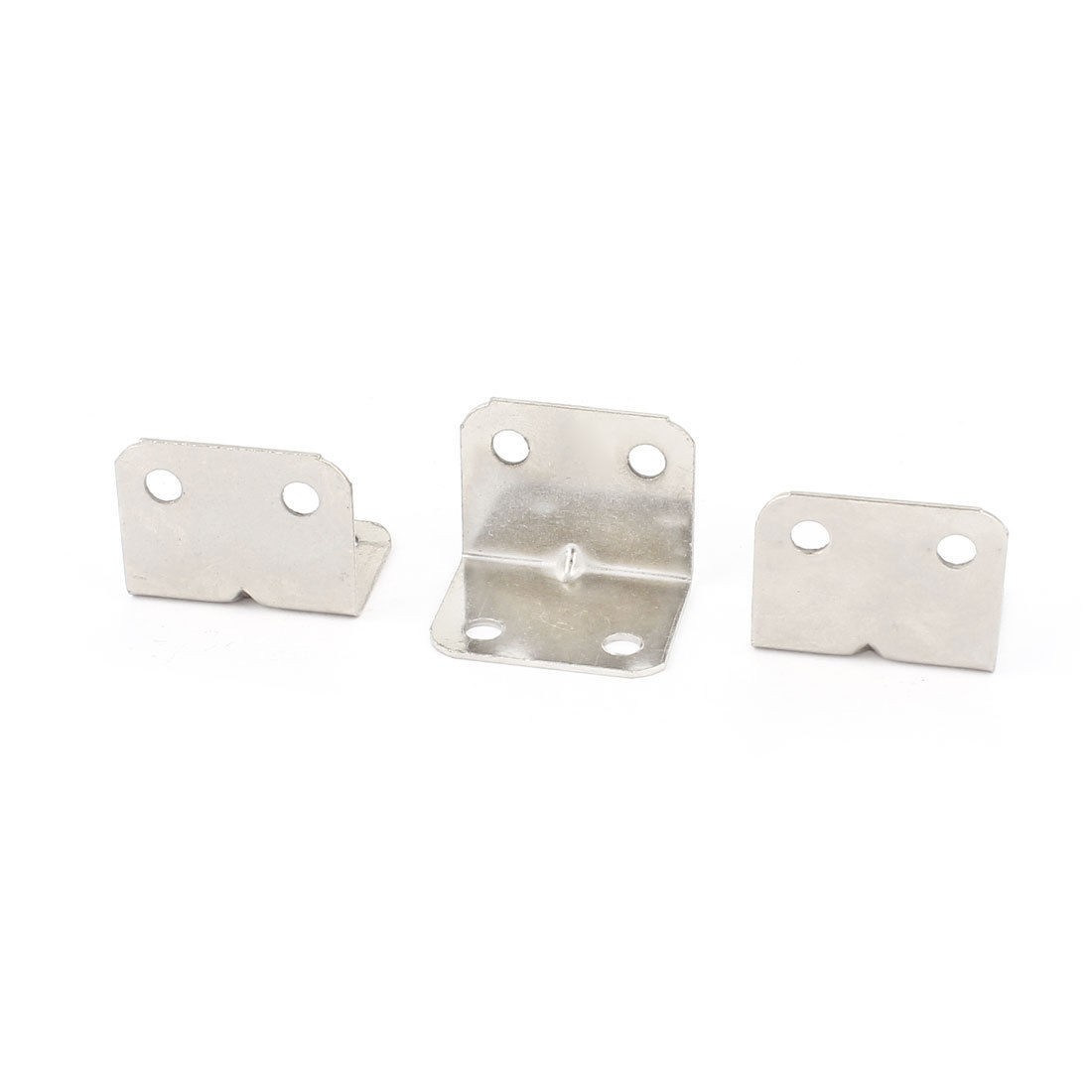 Furniture Fastener 4 Holes 32 x 25mm Corner Braces Angle Brackets 3 Pcs