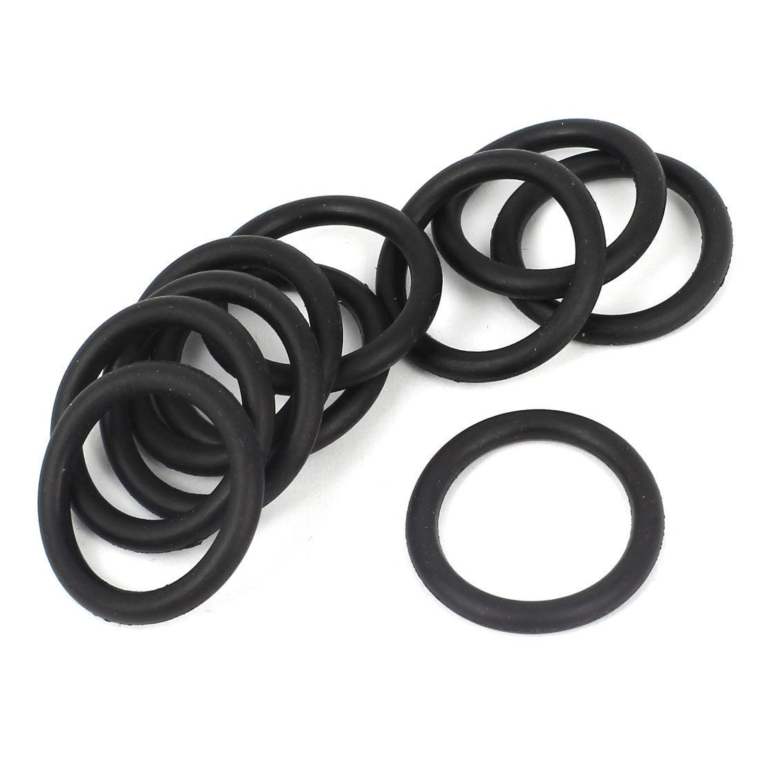 10pcs 27mm OD 21mm Inner Dia 3mm Thickness Rubber O Ring Oil Seal Gaskets Black