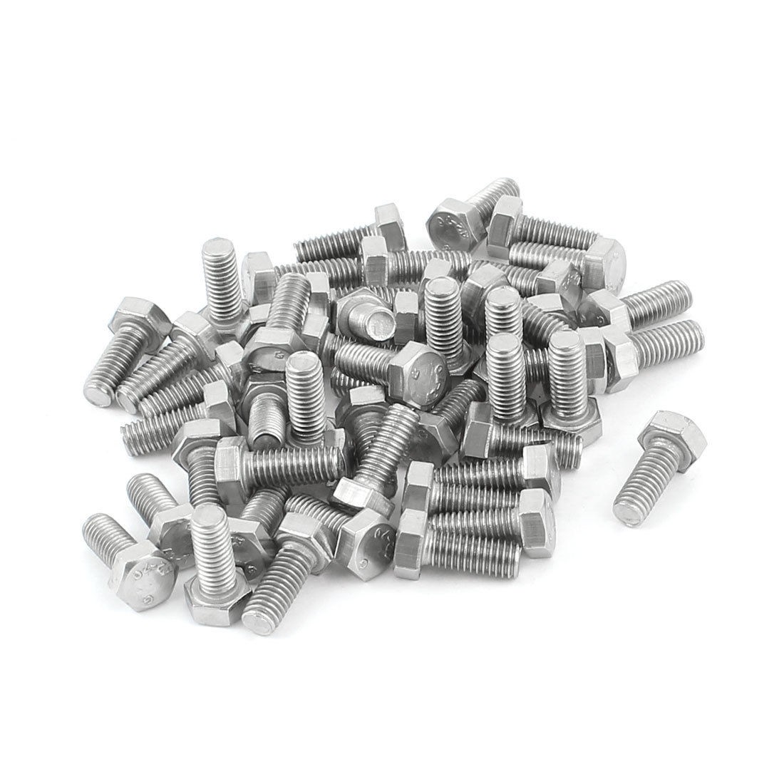 50 x Stainless Steel 304 A2 70 Hex Cap Screw Bolt Full Thread 5x12mm
