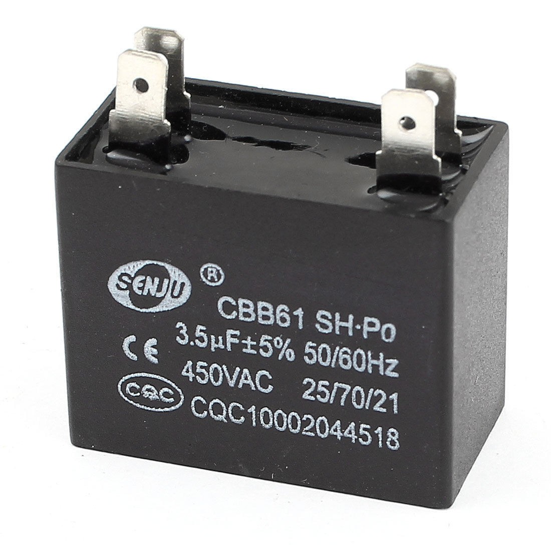 CBB61 4 Soldering Terminal Ceiling Fan Motor Capacitor AC 450V 3 5uF