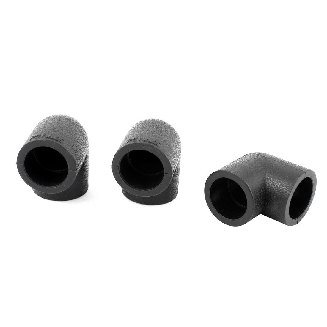 3 Pcs 25mm Equal HDPE Socket Fusion Water Gas Elbow Pipe Fitting Coupling Black