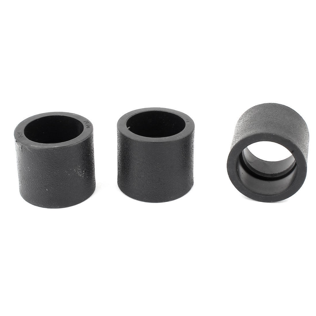 3 Pcs 40mm HDPE Socket Fusion Water Gas Straight Pipe Fitting Coupling Black