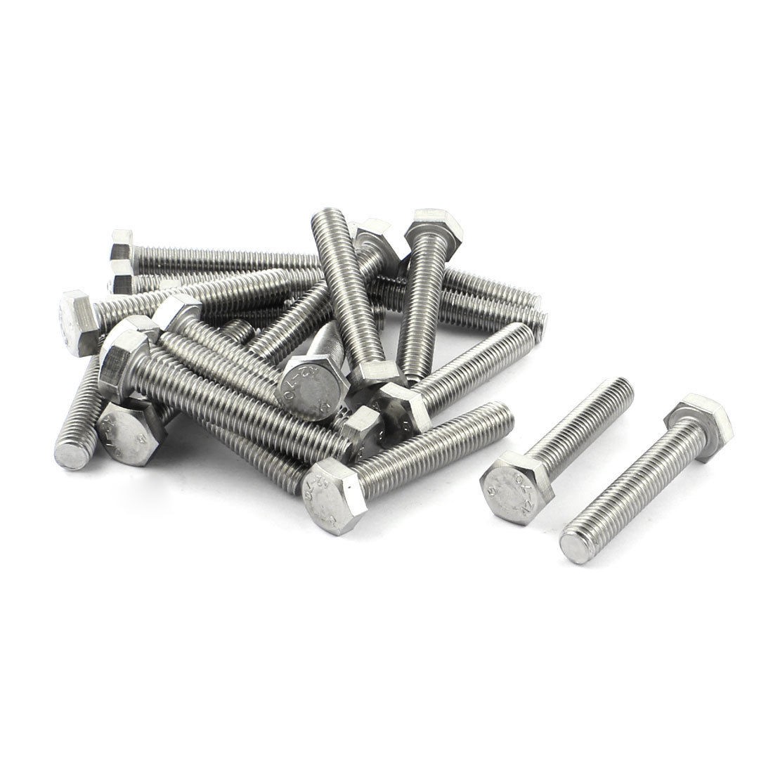 20pcs A2 70 Stainless Steel Hex Hexgon Cap Srews 8mm x 45mm