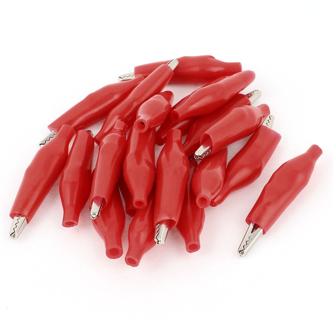 20pcs Red Alligator Test Clip Battery Charging Clamp Connector for Jumper Wire