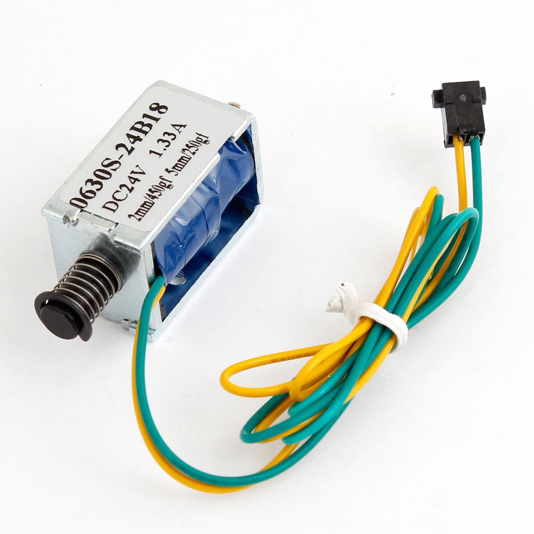 DC 24V 1 33A Open Frame Solenoid Electromagnet w Spring Plunger 0630s 24B18