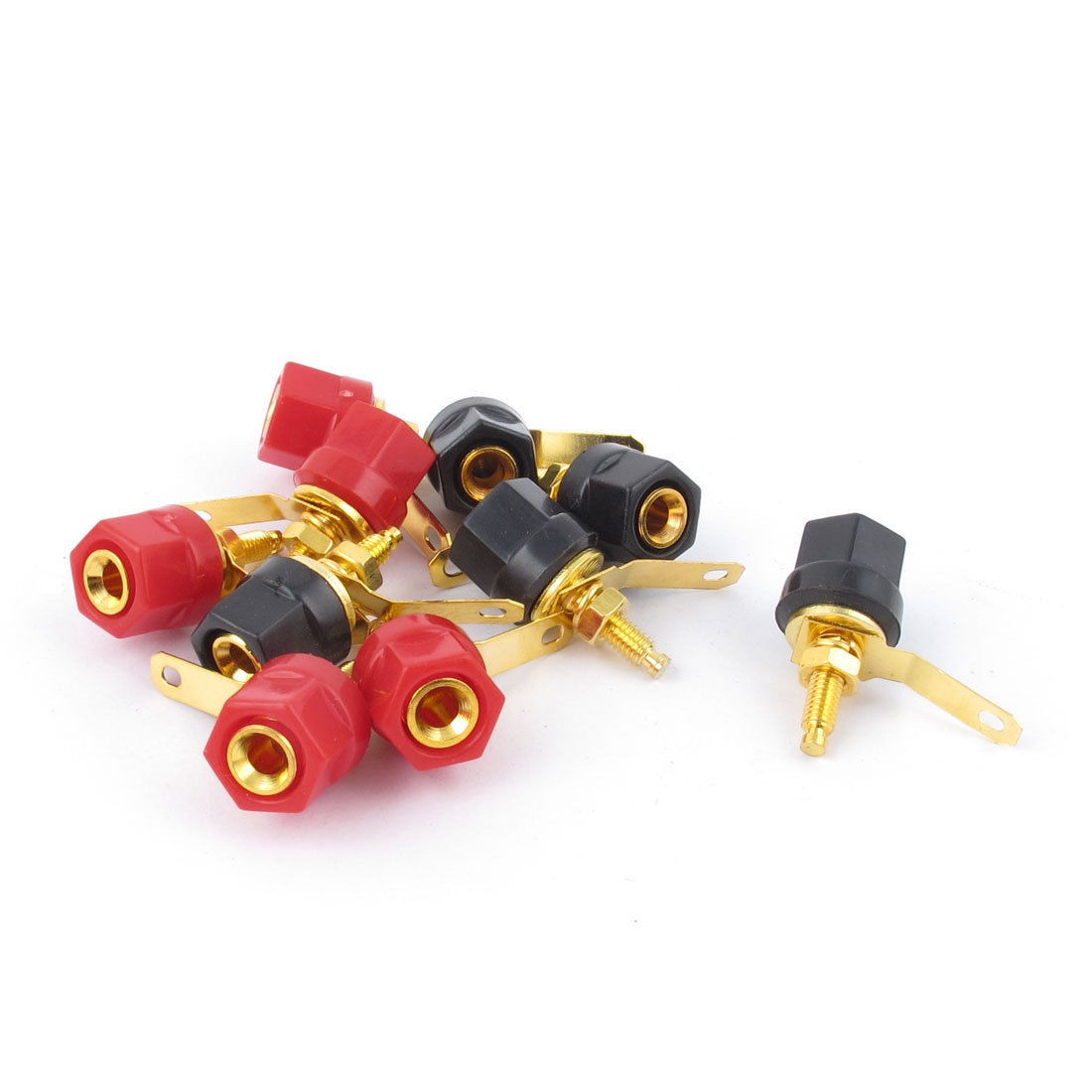 10 Pcs Speaker Hex Head Terminal 6mm Banana Plug Jack Binding Post