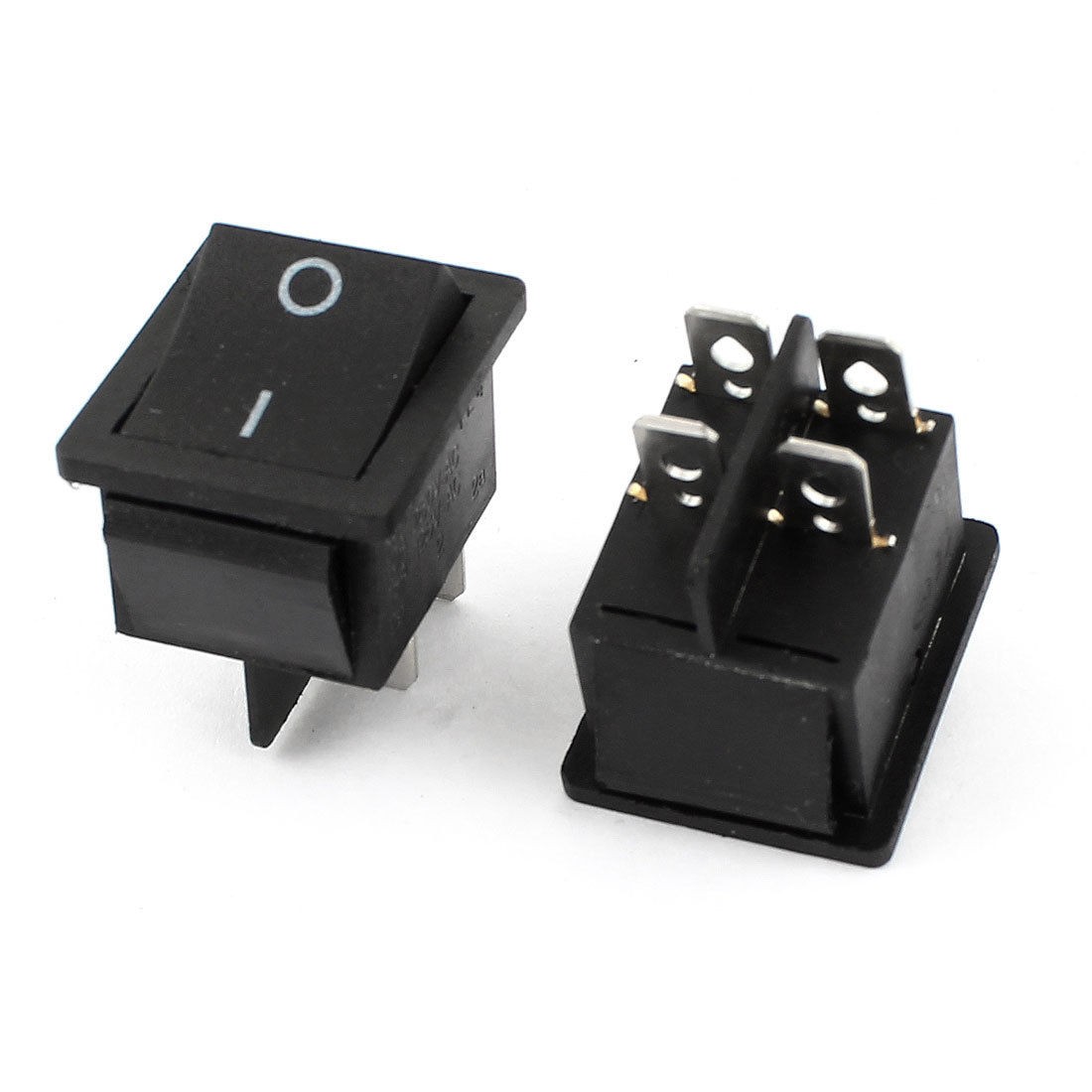 2pcs on Off DPST Latching 10A 250VAC 15A 125VAC Snap in Rocker Switch