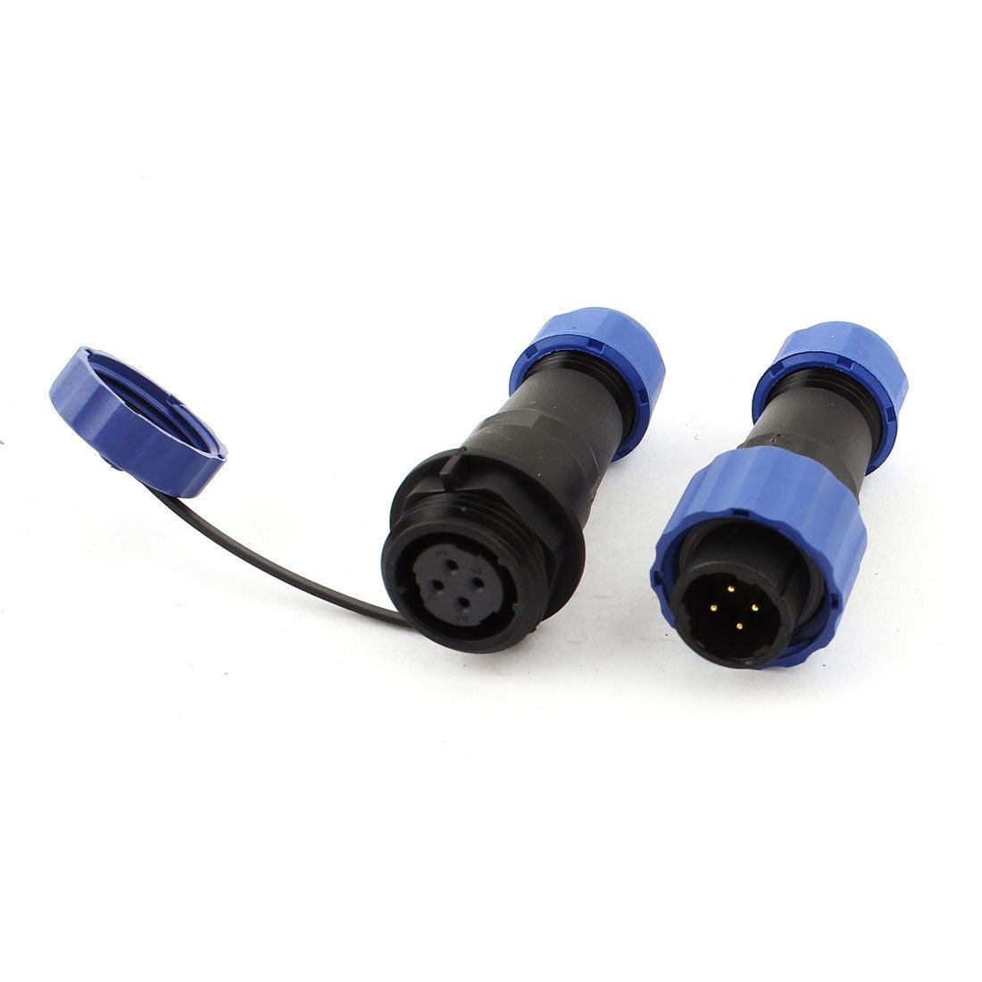 Pair Waterproof Aviation Cable Connector Plug + Socket SD16-4 4 Pin IP68