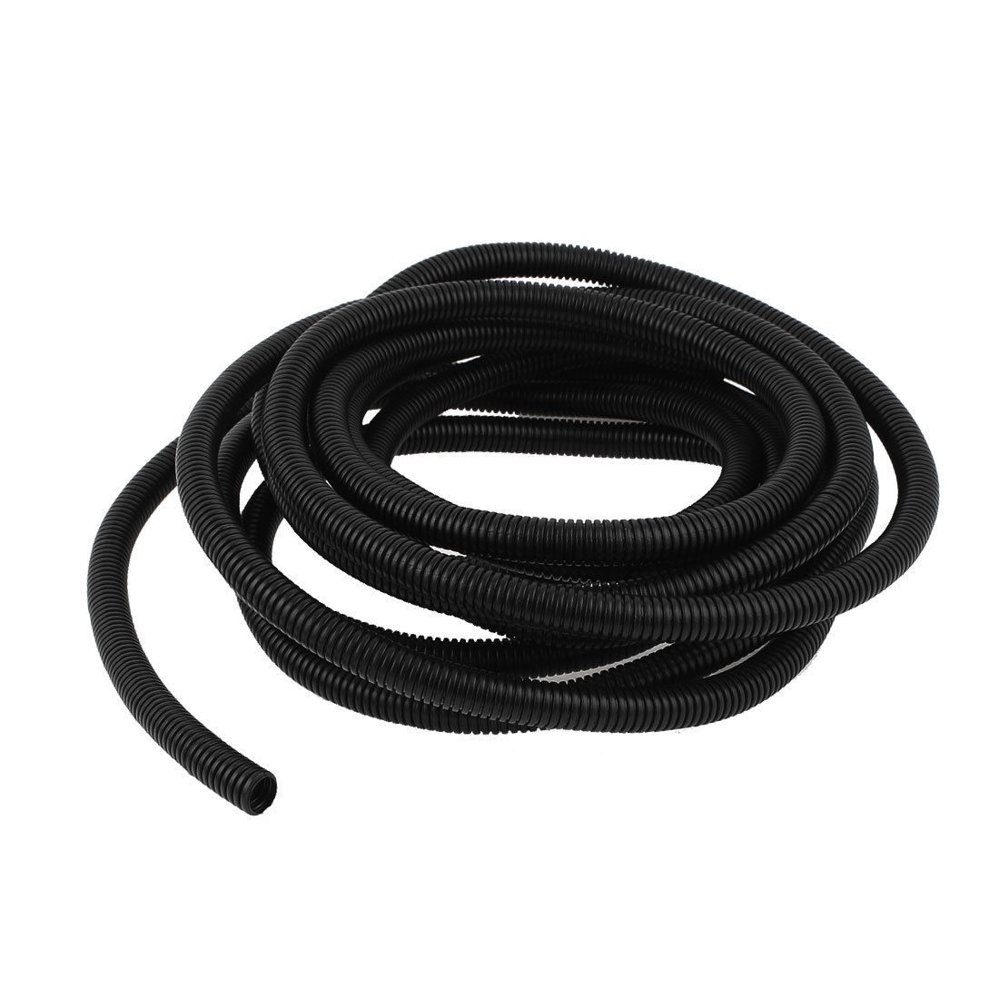 5 6M 18ft 0 4" Black PVC Flexible Corrugated Tubing Hose Cable Sprial Pipe