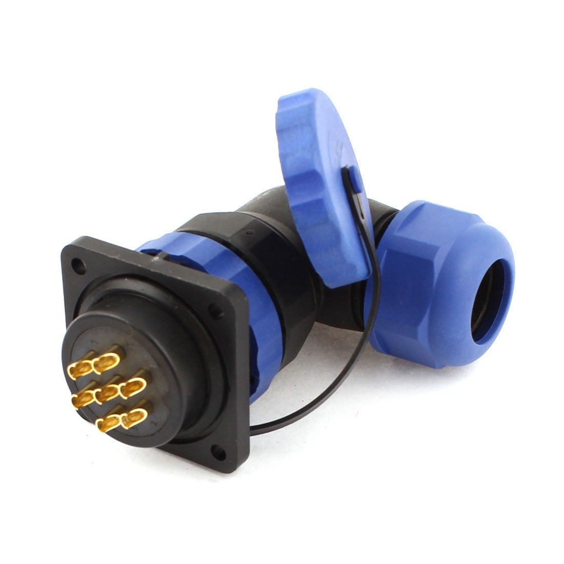 SD28 7 Pin Square Elbow Waterproof Aviation Connector Plug Socket IP68