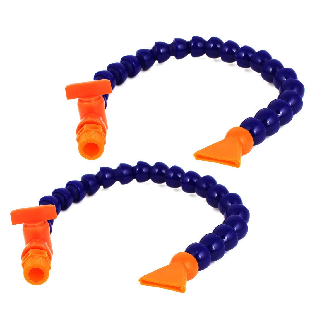 2 Pcs Lathe Flat Nozzle Flexible 1 4"BSP Thread Oil Coolant Pipe Hose 33cm Long