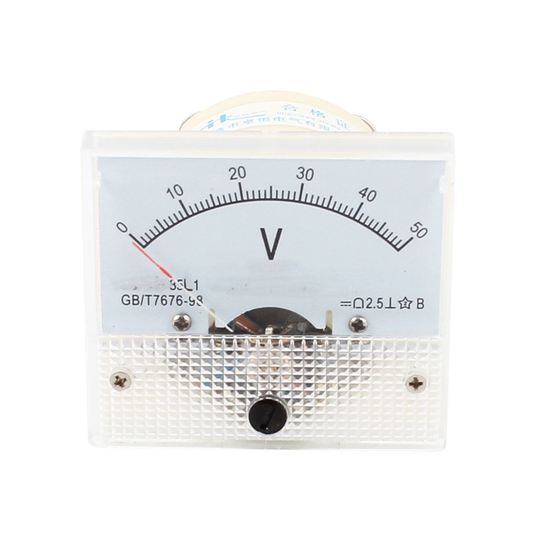 85L1 Analog Panel Volt Voltage Meter Voltmeter Gauge DC 0 50V