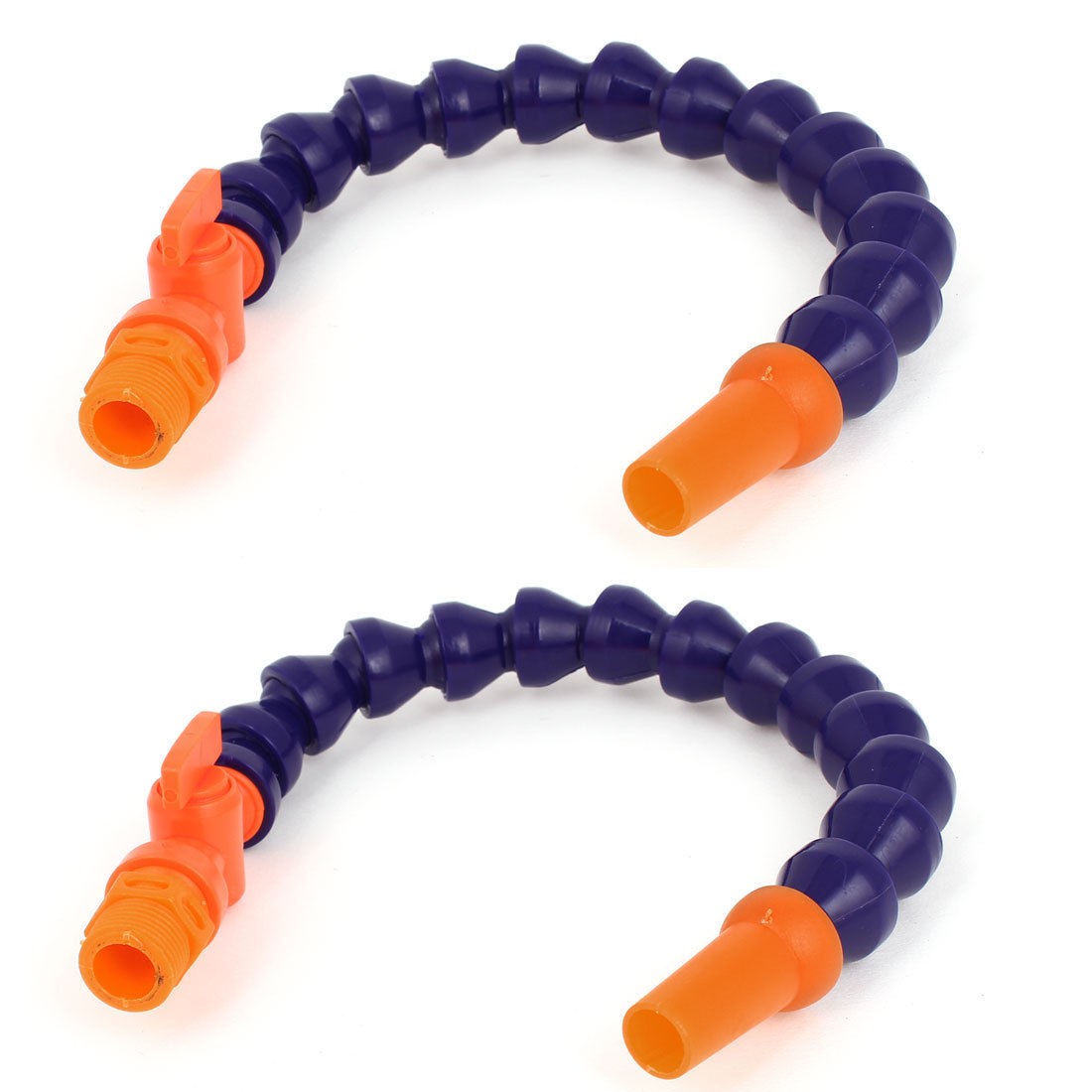 2 Pcs Lathe Round Nozzle Flexible 3 8"BSP Thread Oil Coolant Pipe Hose 34cm Long