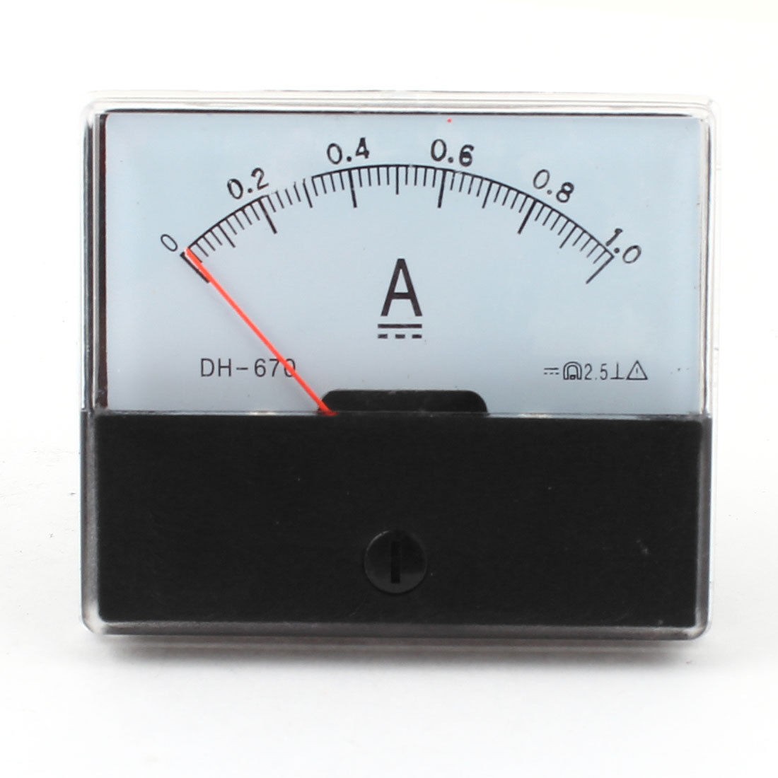 DH670 Analog Panel Current Meter Ammeter Gauge DC 0 1A