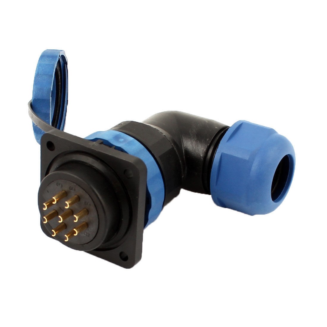 SD28 9 Pin Square Elbow Waterproof Aviation Connector Plug Socket IP68