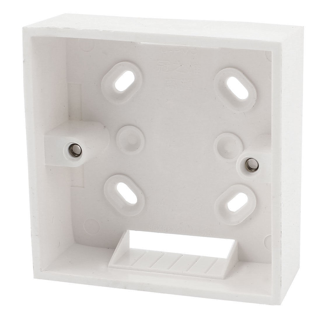White PVC Single Gang Wall Switch Pattress Back Box 85mm x 85mm x 33mm