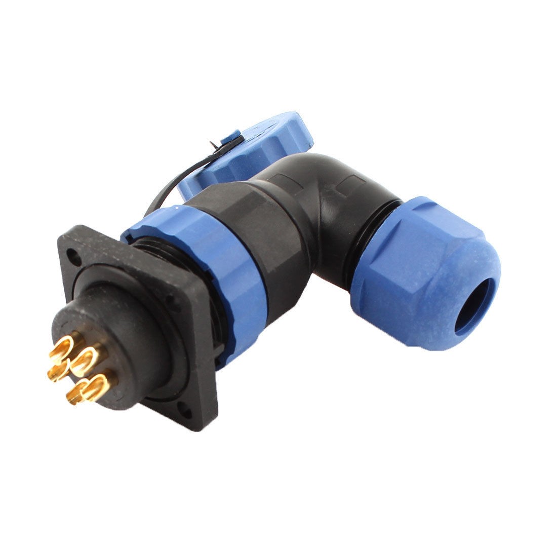 SD20 5 Pin Square Elbow Waterproof Aviation Connector Plug Socket IP68