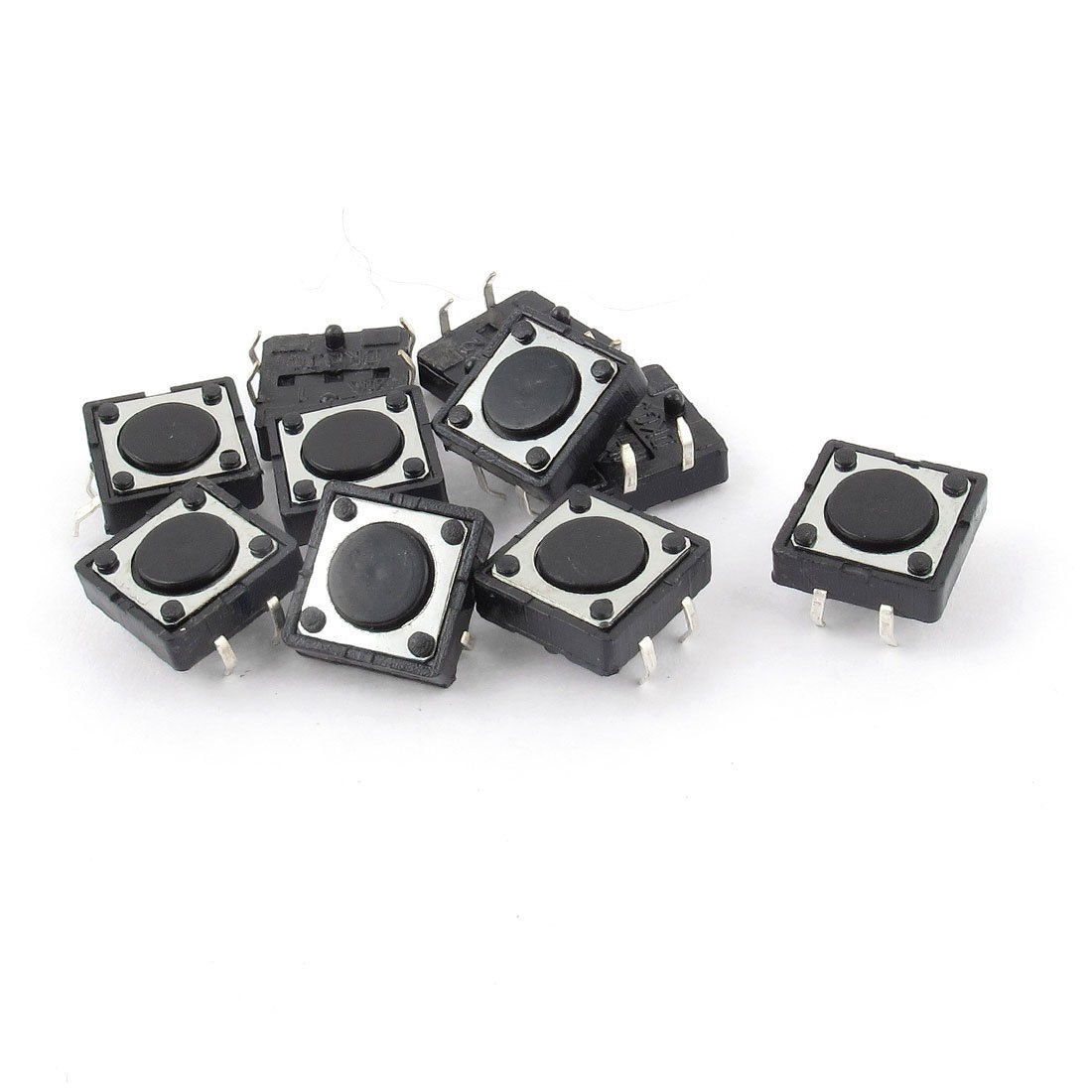 10Pcs 13mm x 12mm x 4mm 4 Pins DIP Momentary Tact Tactile Push Button Switches