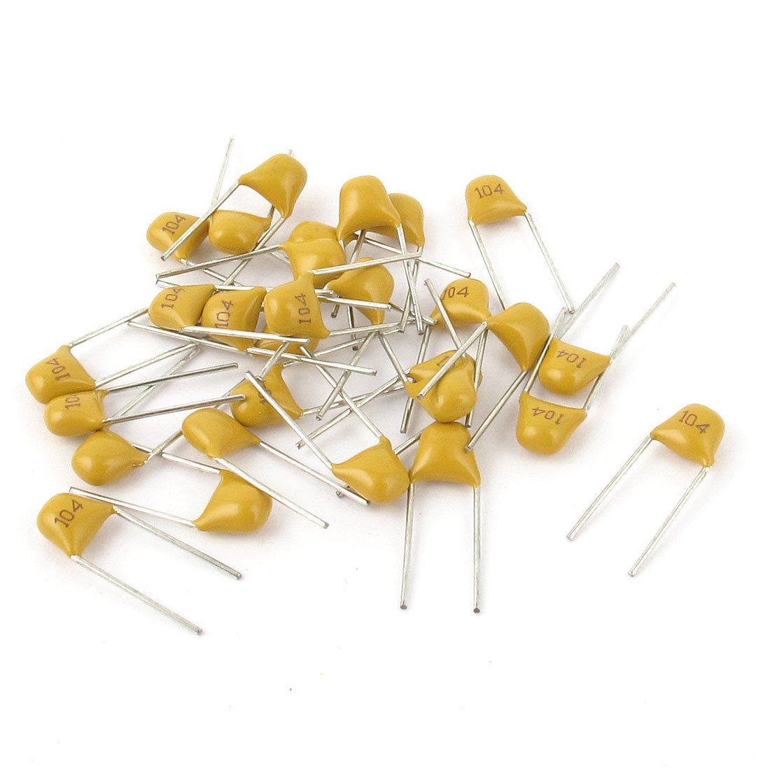 30pcs 104 0 1uF 100nF 20 50V Multilayer Monolithic Ceramic Capacitor 5 08mm