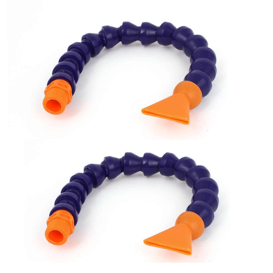 2 Pcs Lathe Flat Nozzle 3 8"BSP Thread Water Oil Coolant Pipe Hose 30 5cm Length