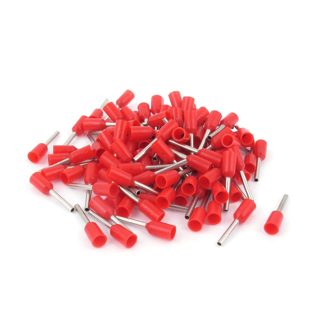 100pcs E0508 22AWG Insulated Ferrule Wire Cord End Terminal Connector Red
