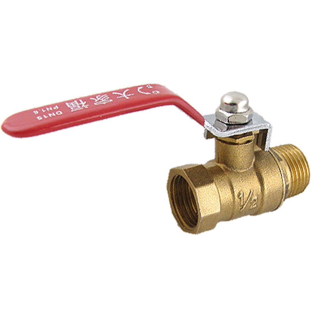 Male to Female M F Thread 1 2" Full Port Brass Water Ball Valve
