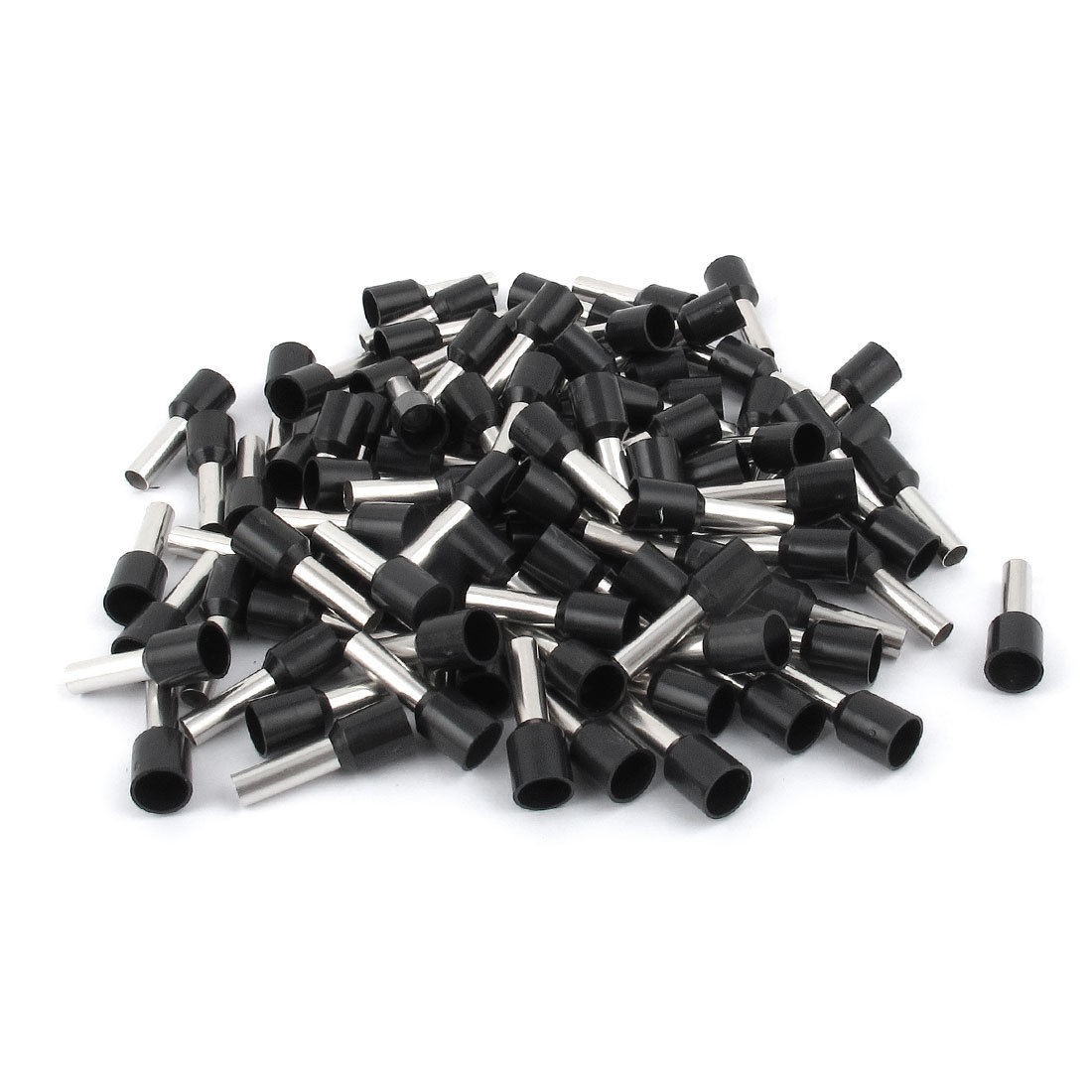 100 Pcs Wire Crimp Cord End Terminal Insulated Ferrule Black E6012 10AWG 6MM2