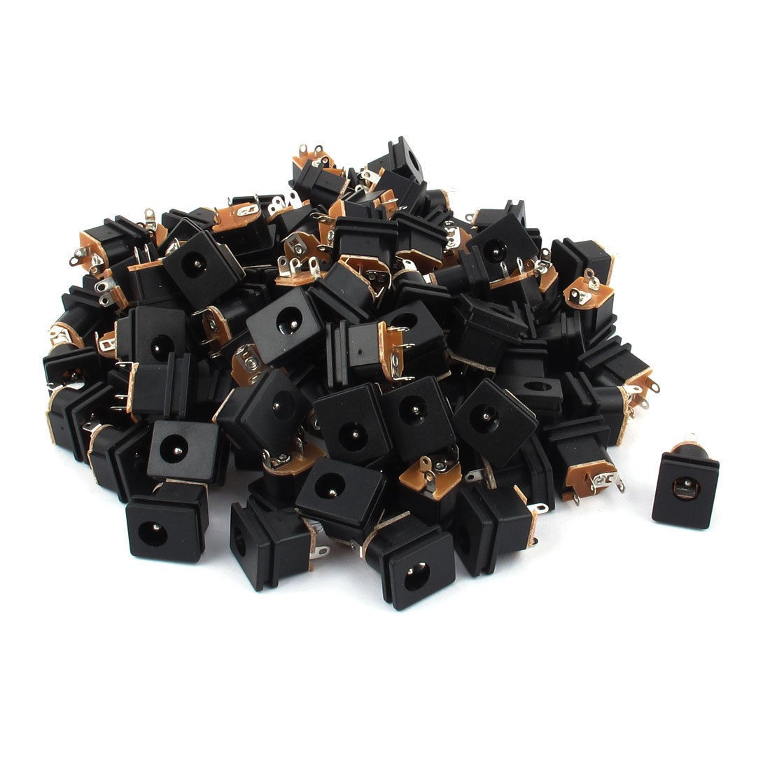 100 Pcs 5 5mm x 2 1mm Female 3 Pin DIP DC Power Jack Socket Connector DC 0052