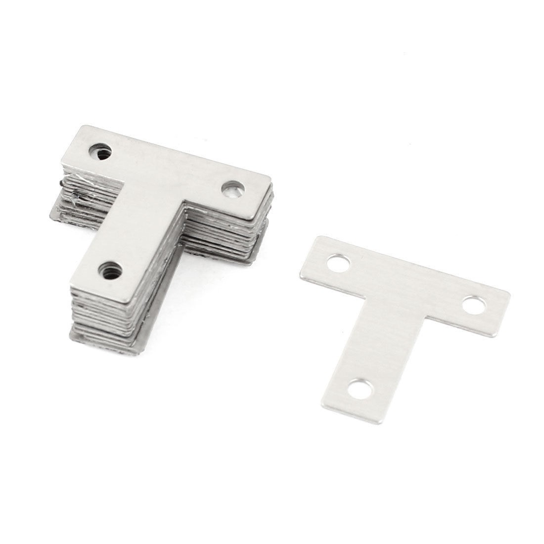 40mm x 40mm Metal T Shaped Angle Plate Corner Brackets Fasteners 25 Pcs