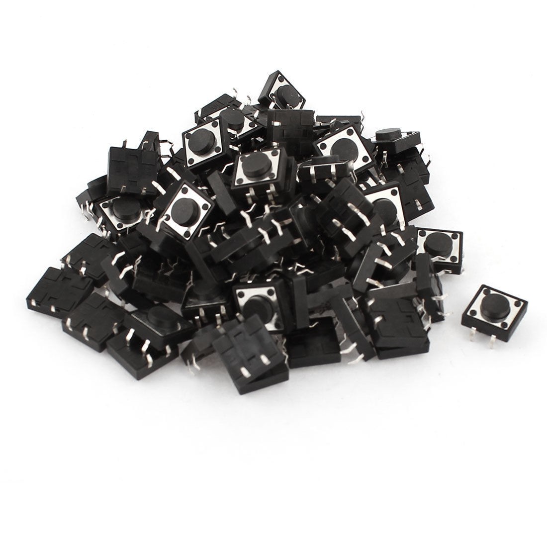 80pcs 12x12x5mm Momentary 4 Pin DIP Pushbutton Tactile Tact Switches
